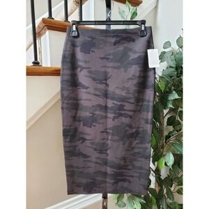 Sanctuary Women's Gray Camouflage Rayon Comfort Waist Pencil & Straight Skirt XS